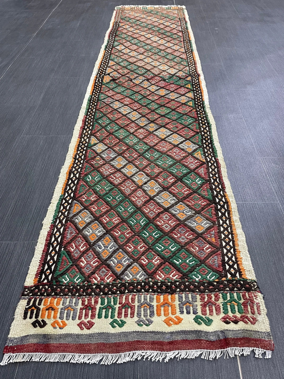 Turkish Runner Rug 1' 10" x 8' 1" Hand-Knotted | No. WR42825
