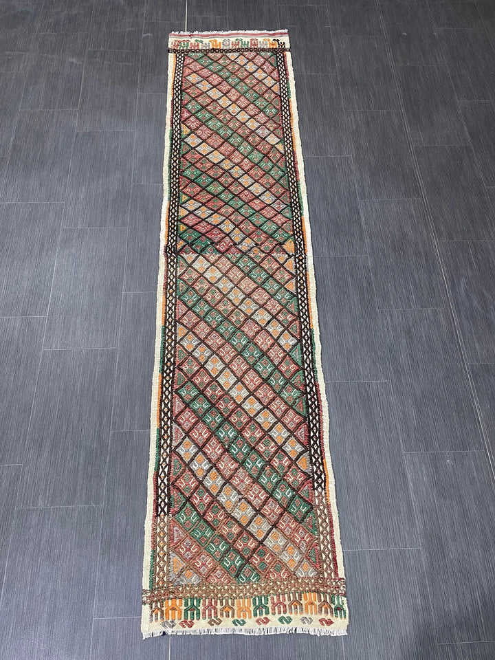 Turkish Runner Rug 1' 10" x 8' 1" Hand-Knotted | No. WR42825
