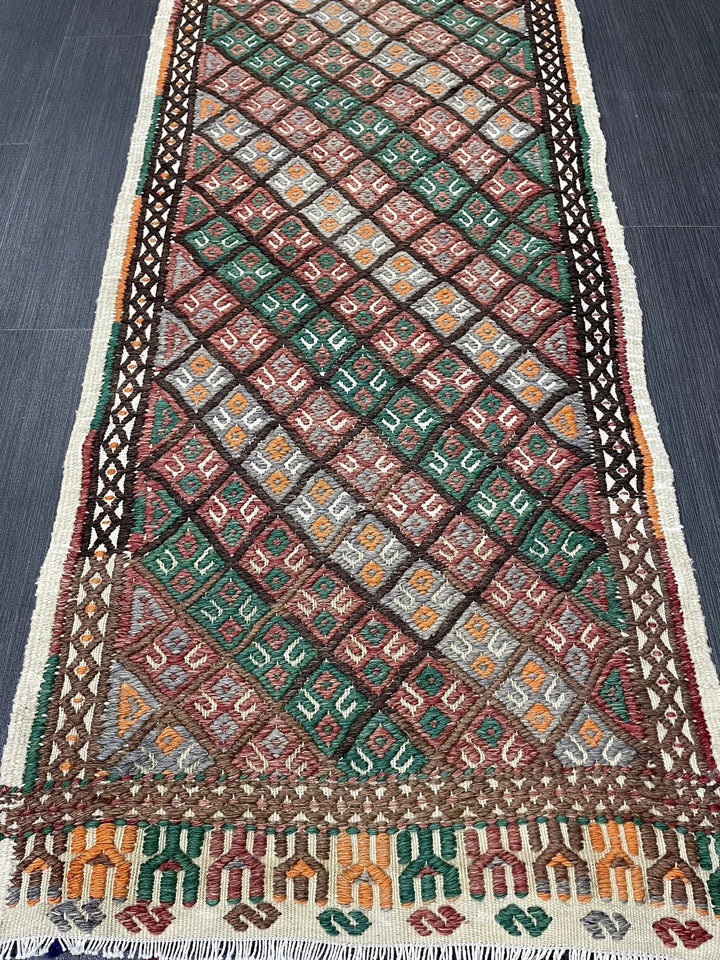 Turkish Runner Rug 1' 10" x 8' 1" Hand-Knotted | No. WR42825