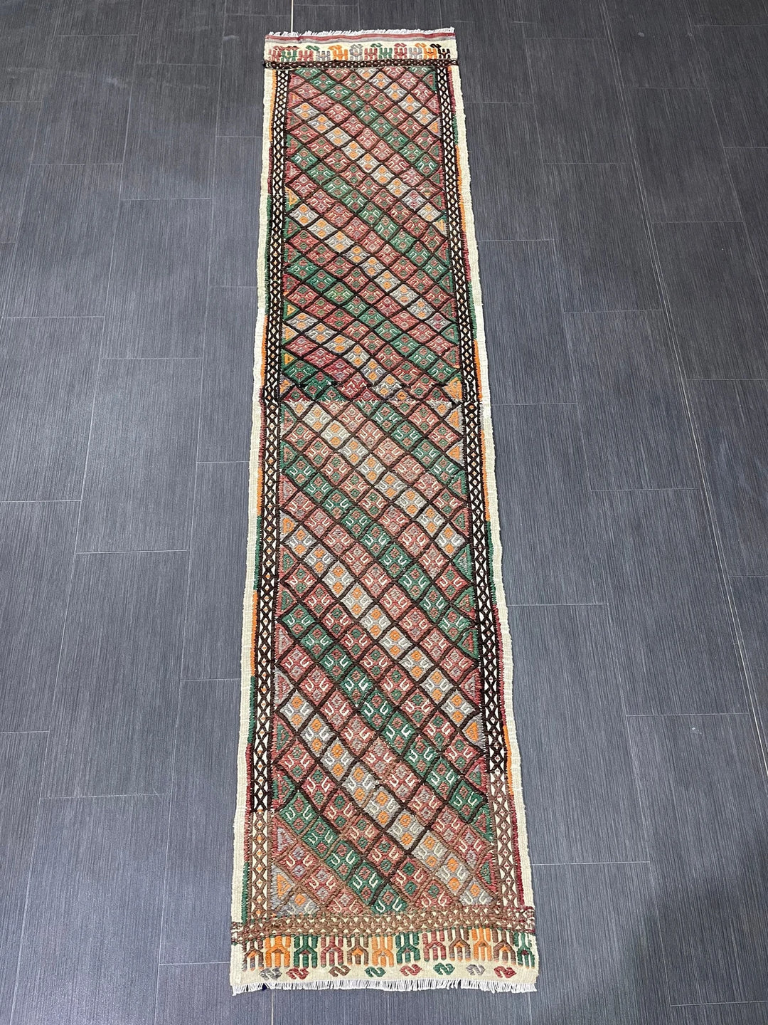 Turkish Runner Rug 1' 10" x 8' 1" Hand-Knotted | No. WR42825