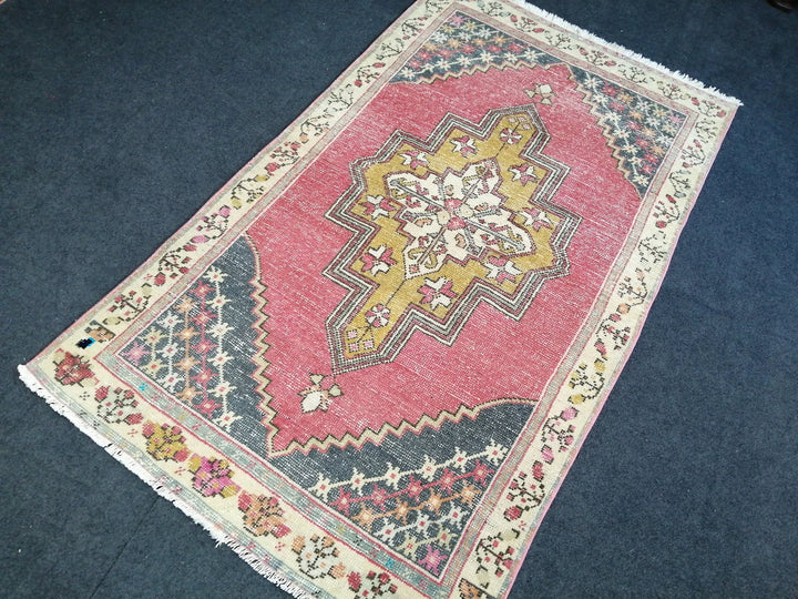 Blue Turkish Runner Rug 3' 6" x 6' Hand-Knotted | No. WR42858