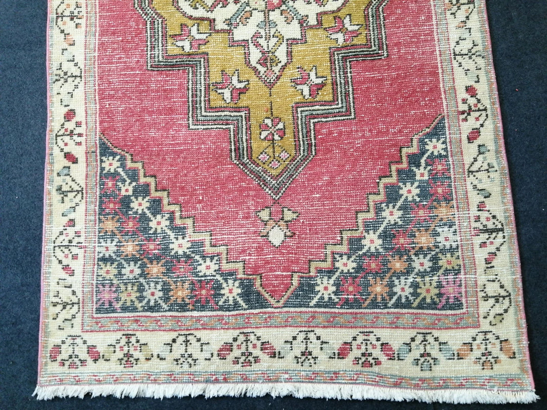 Blue Turkish Runner Rug 3' 6" x 6' Hand-Knotted | No. WR42858