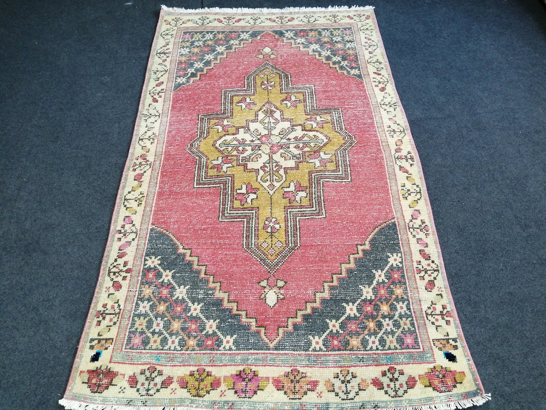Blue Turkish Runner Rug 3' 6" x 6' Hand-Knotted | No. WR42858