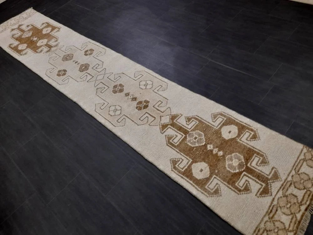 Turkish Runner Rug 1' 10" x 10' 6" Hand-Knotted | No. WR43045