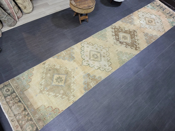 Rust Turkish Runner Rug 2' 7" x 12' 10" Hand-Knotted | No. WR43556