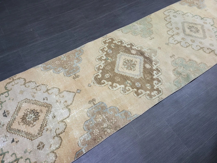 Rust Turkish Runner Rug 2' 7" x 12' 10" Hand-Knotted | No. WR43556
