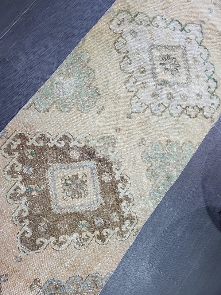 Rust Turkish Runner Rug 2' 7" x 12' 10" Hand-Knotted | No. WR43556