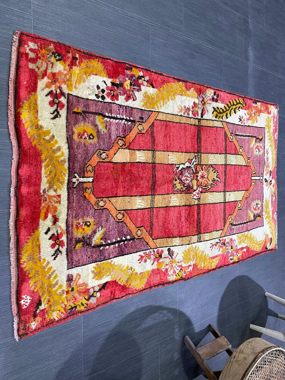 Beige Turkish Runner Rug 3' 2" x 5' 5" Hand-Knotted | No. WR44374