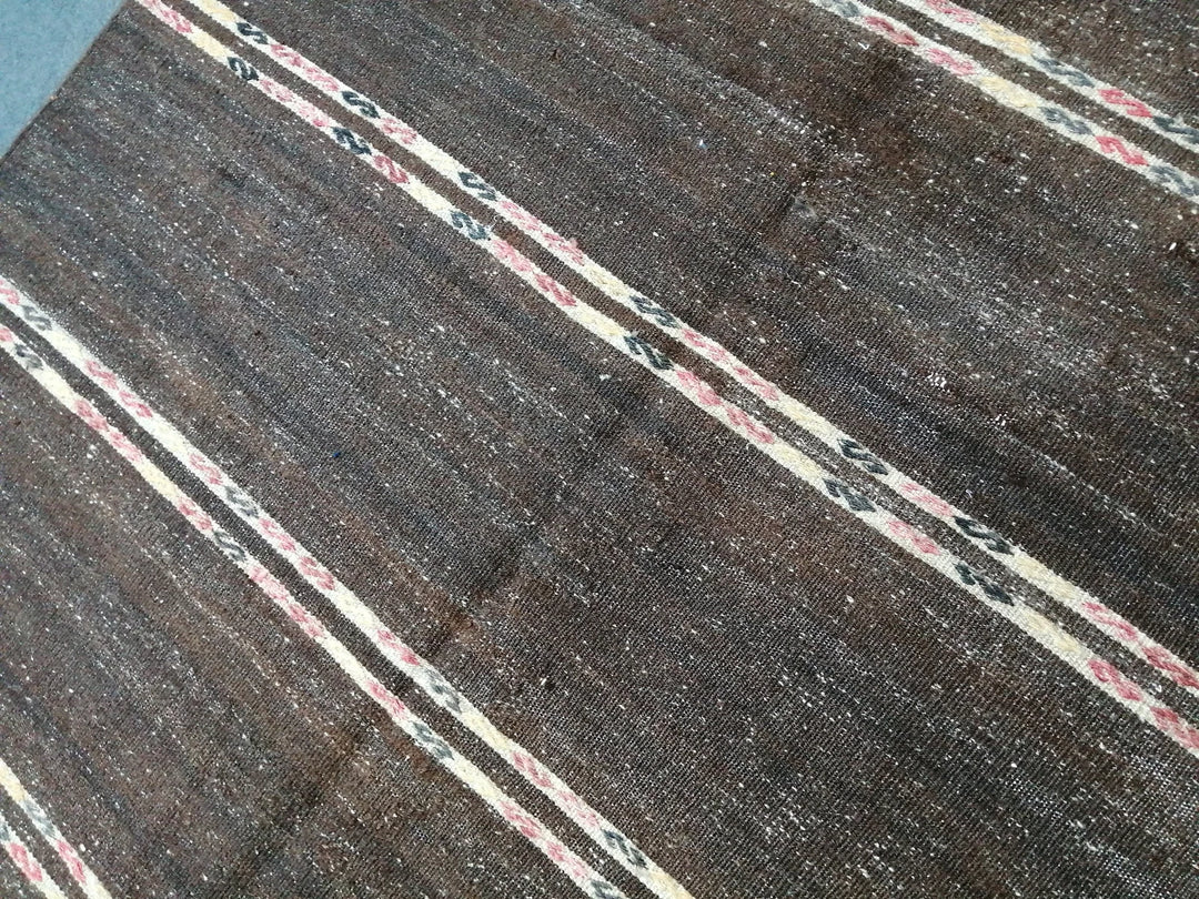 Beige Turkish Runner Rug 4' 11" x 12' 7" Hand-Knotted | No. WR44722