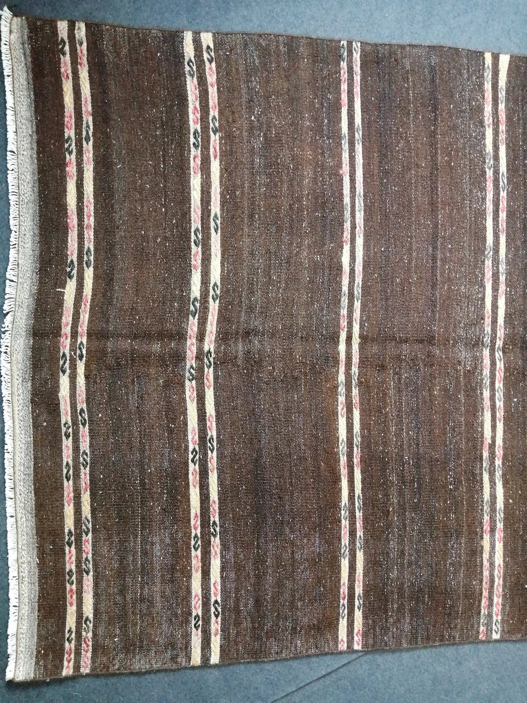 Beige Turkish Runner Rug 4' 11" x 12' 7" Hand-Knotted | No. WR44722