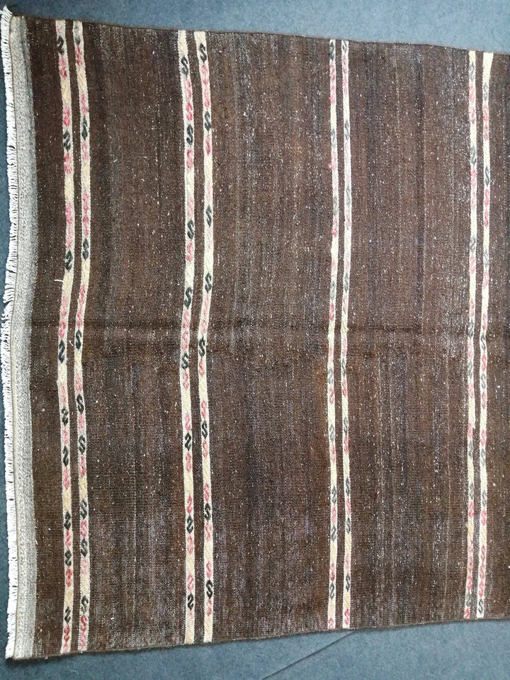 Beige Turkish Runner Rug 4' 11" x 12' 7" Hand-Knotted | No. WR44722