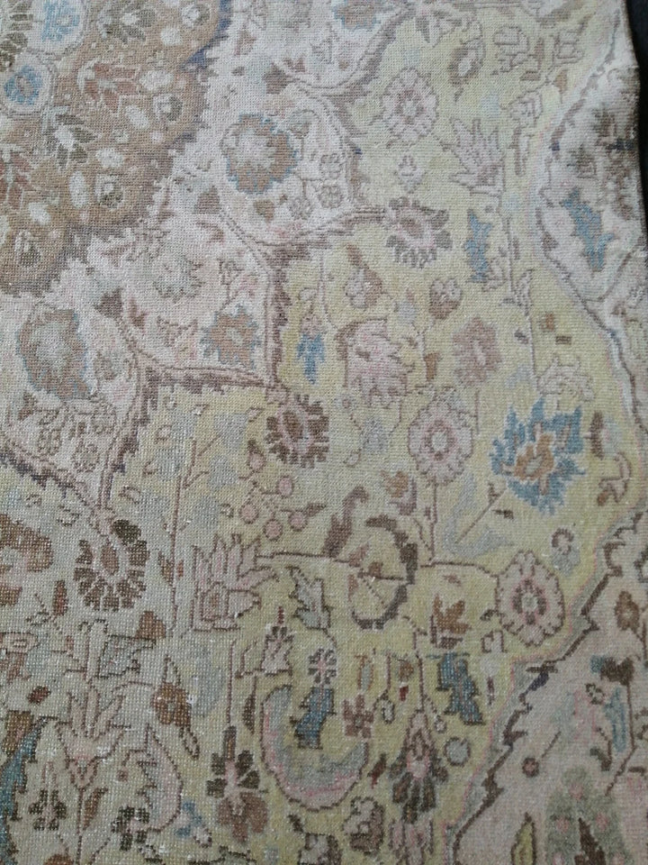 Beige Turkish Runner Rug 6' x 11' Hand-Knotted | No. WR45171
