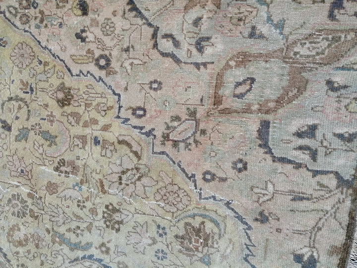 Beige Turkish Runner Rug 6' x 11' Hand-Knotted | No. WR45171