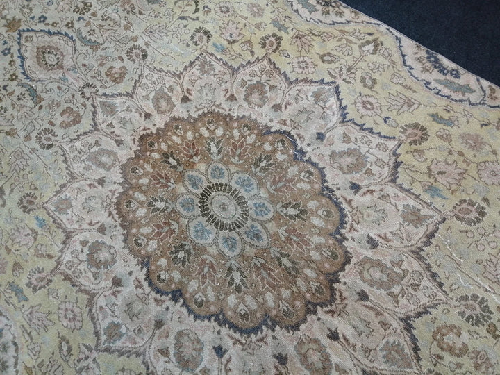 Beige Turkish Runner Rug 6' x 11' Hand-Knotted | No. WR45171