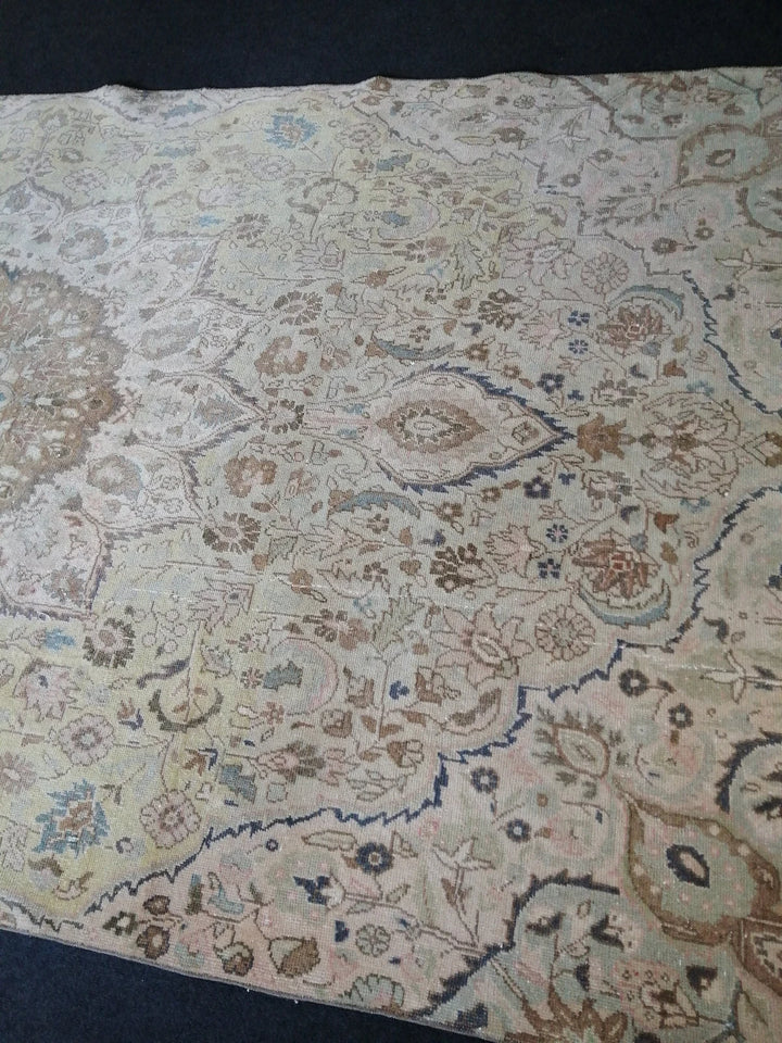 Beige Turkish Runner Rug 6' x 11' Hand-Knotted | No. WR45171