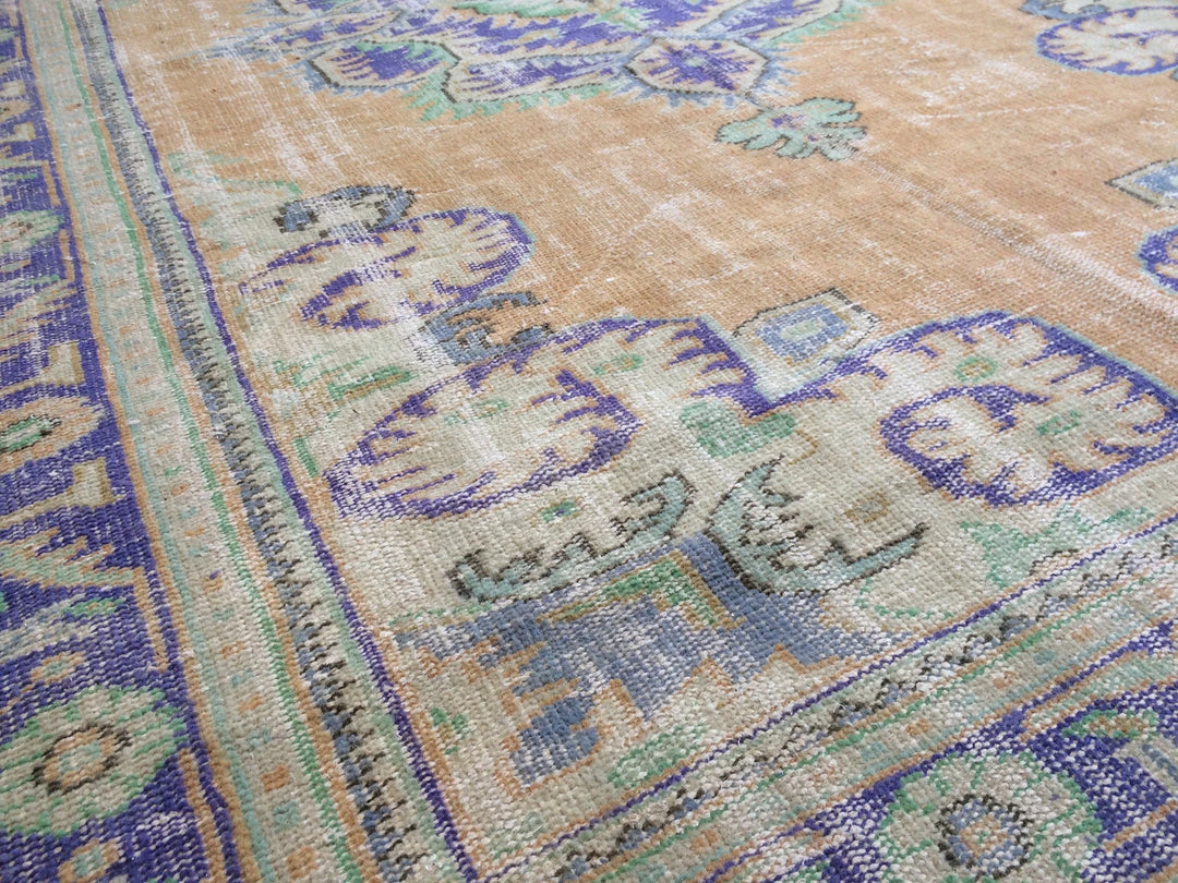 Beige Turkish Runner Rug 6' 2" x 10' Hand-Knotted | No. WR45178