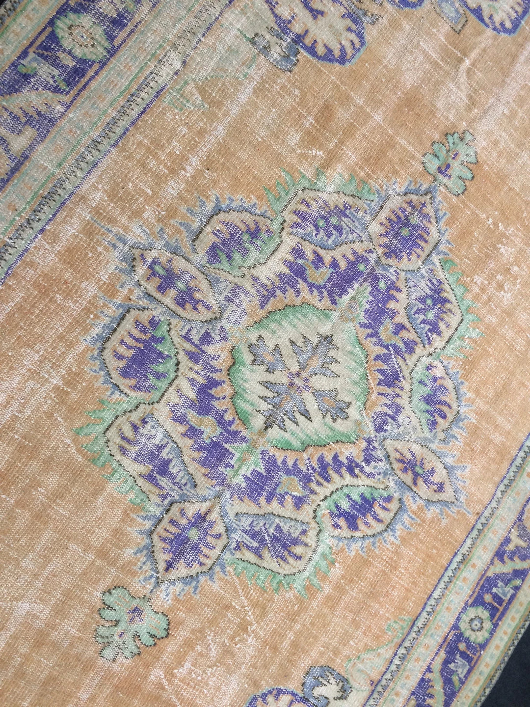 Beige Turkish Runner Rug 6' 2" x 10' Hand-Knotted | No. WR45178