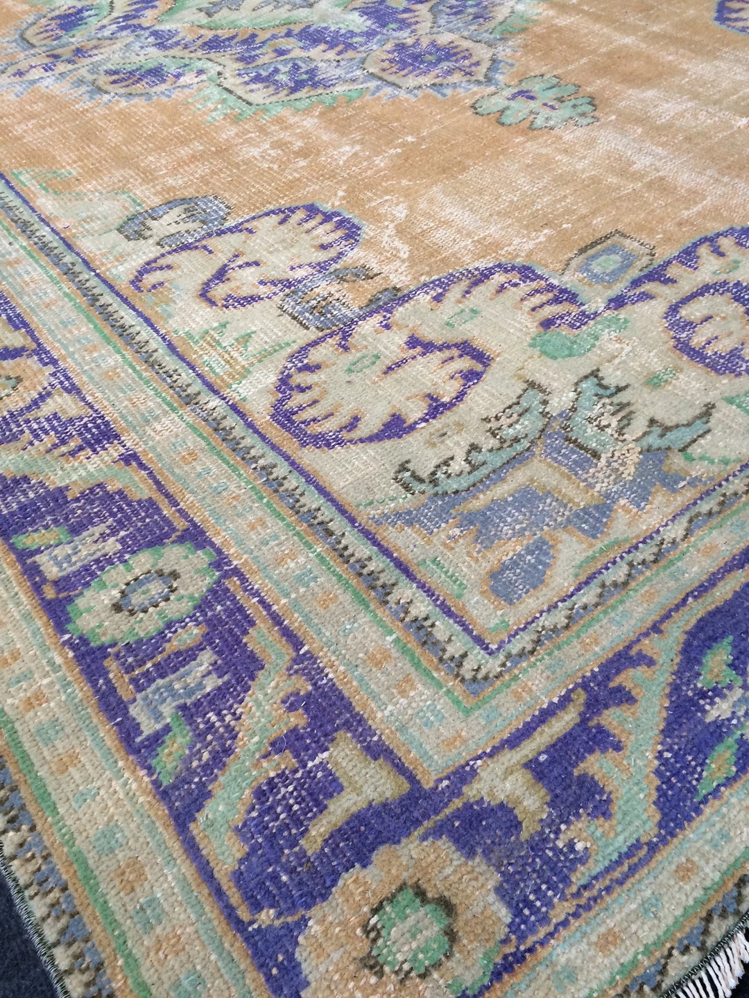 Beige Turkish Runner Rug 6' 2" x 10' Hand-Knotted | No. WR45178