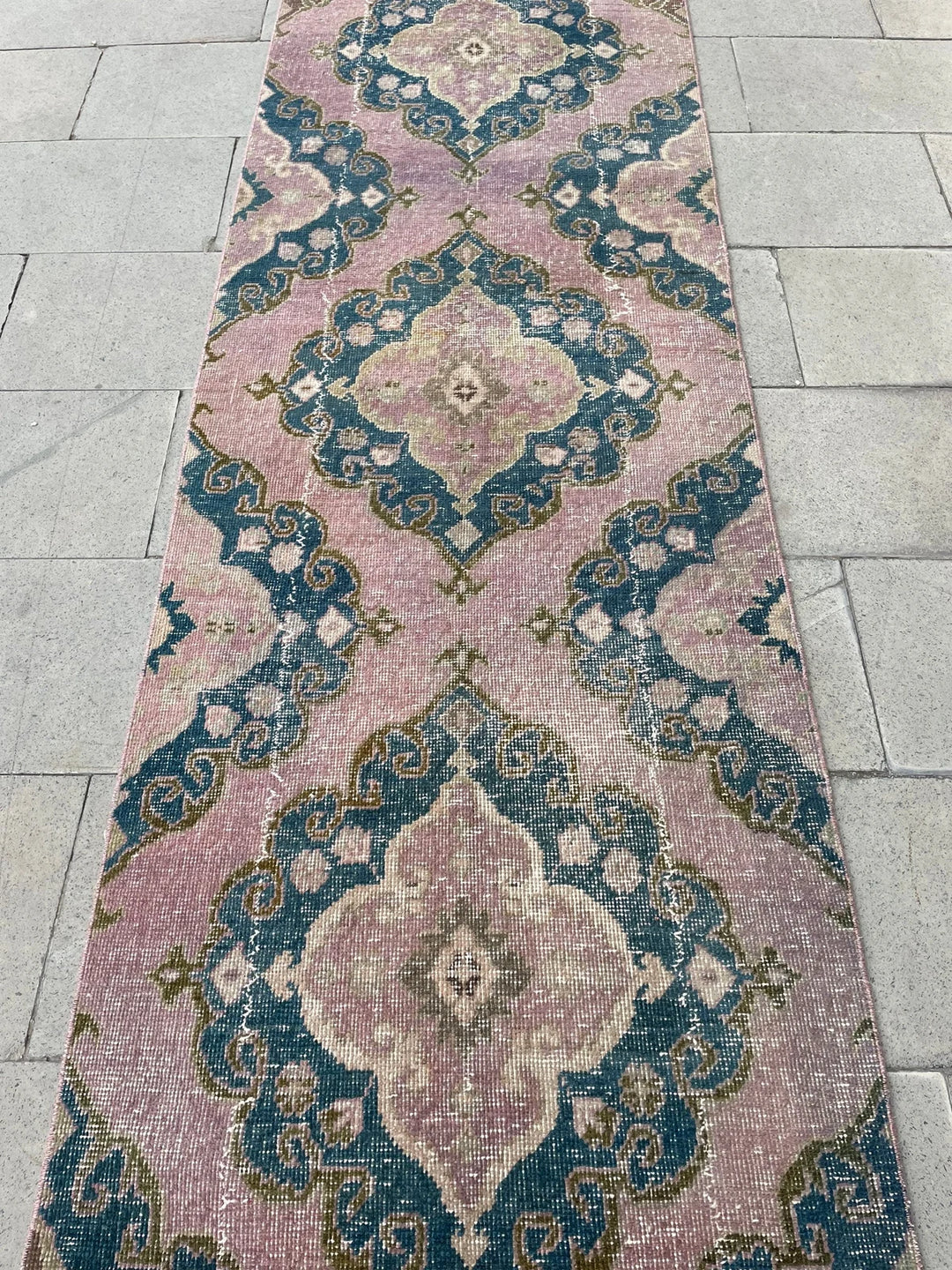 Beige Turkish Runner Rug 2' 8" x 22' 11" Hand-Knotted | No. WR45360