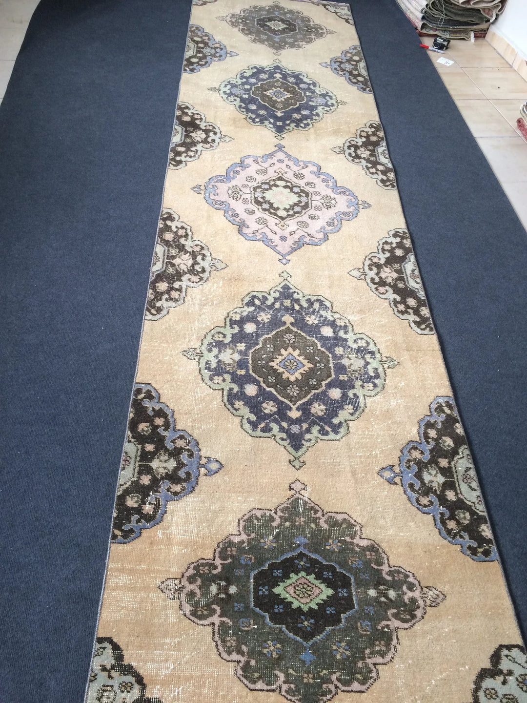 Turkish Runner Rug 3' x 12' 2" Hand-Knotted | No. WR45578