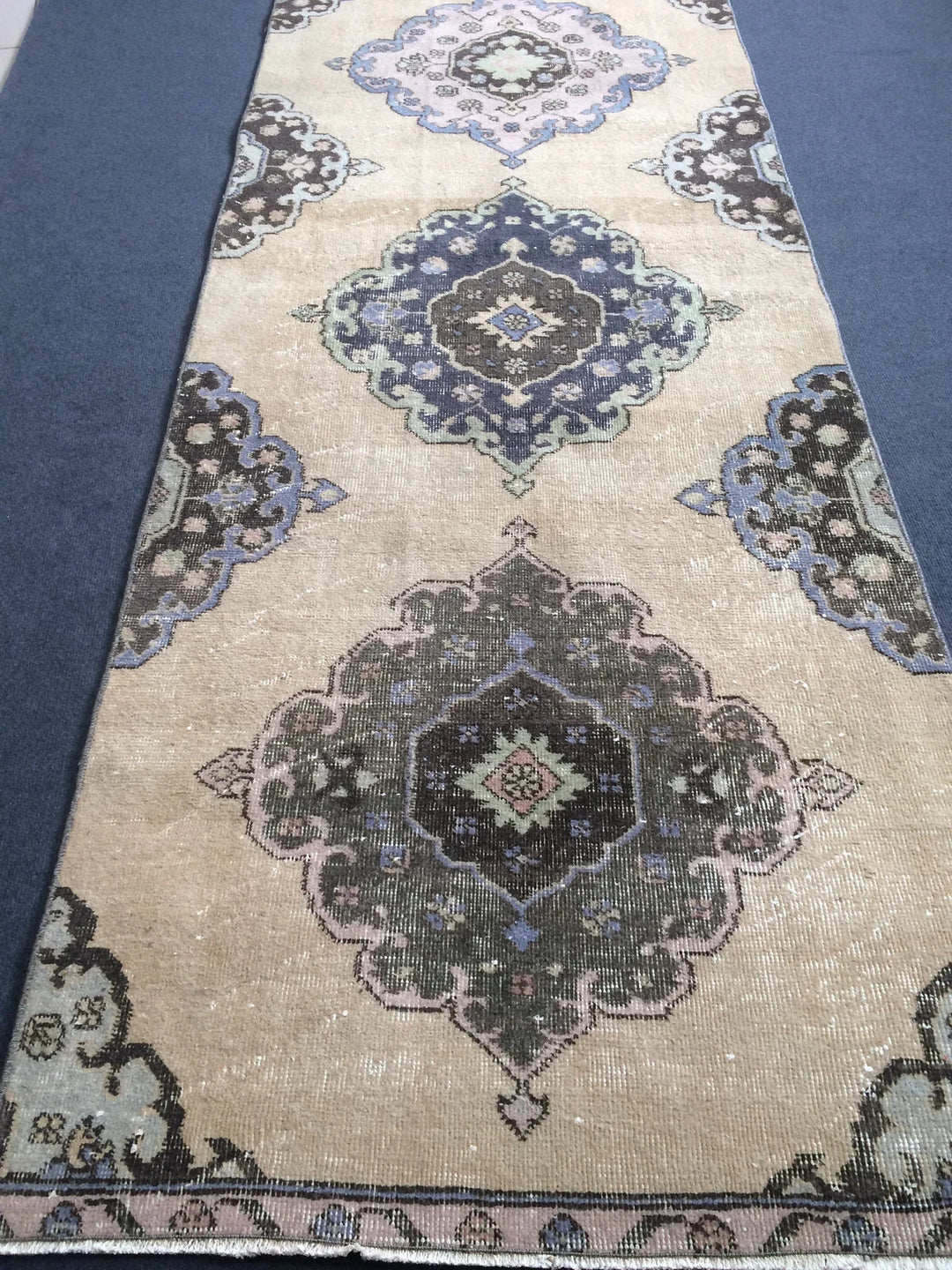 Turkish Runner Rug 3' x 12' 2" Hand-Knotted | No. WR45578
