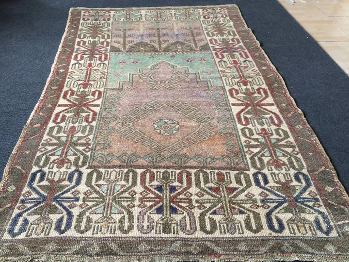 Turkish Runner Rug 3' 7" x 5' 5" Hand-Knotted | No. WR45580