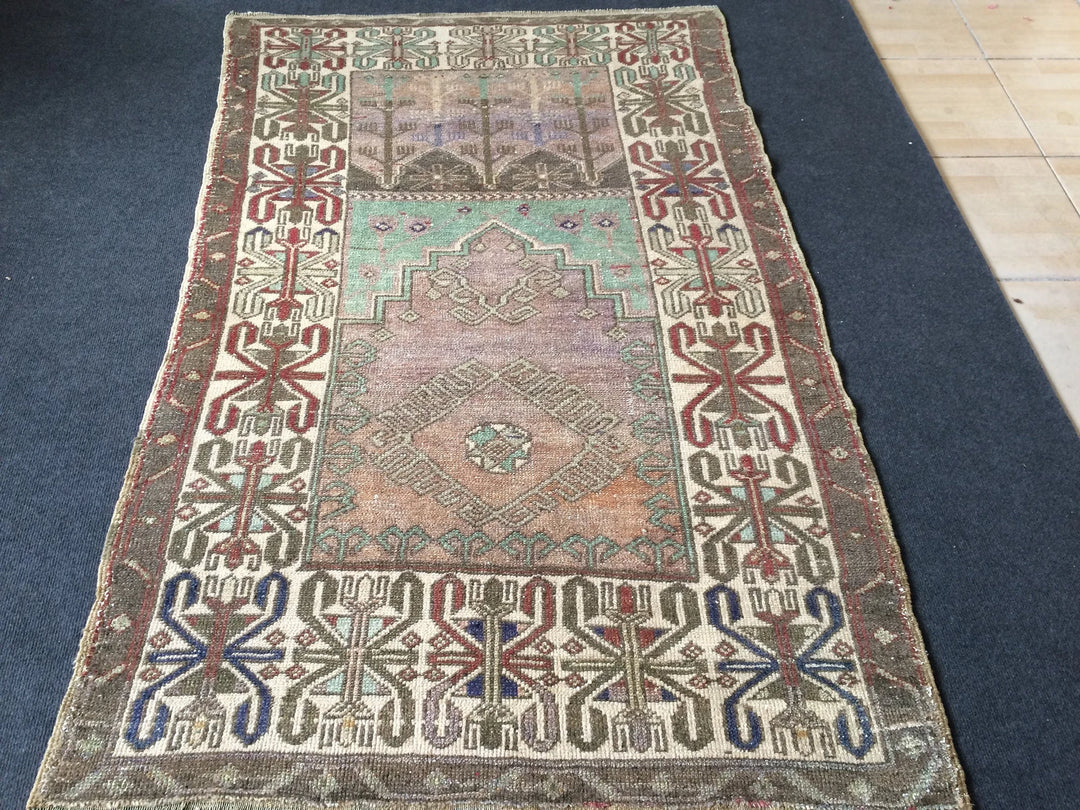 Turkish Runner Rug 3' 7" x 5' 5" Hand-Knotted | No. WR45580