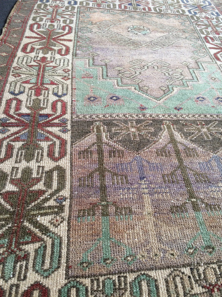 Turkish Runner Rug 3' 7" x 5' 5" Hand-Knotted | No. WR45580