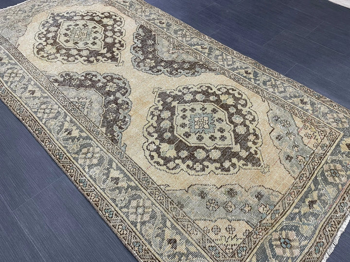 Rust Turkish Runner Rug 3' 6" x 6' 11" Hand-Knotted | No. WR45618