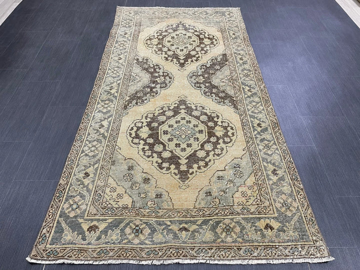 Rust Turkish Runner Rug 3' 6" x 6' 11" Hand-Knotted | No. WR45618