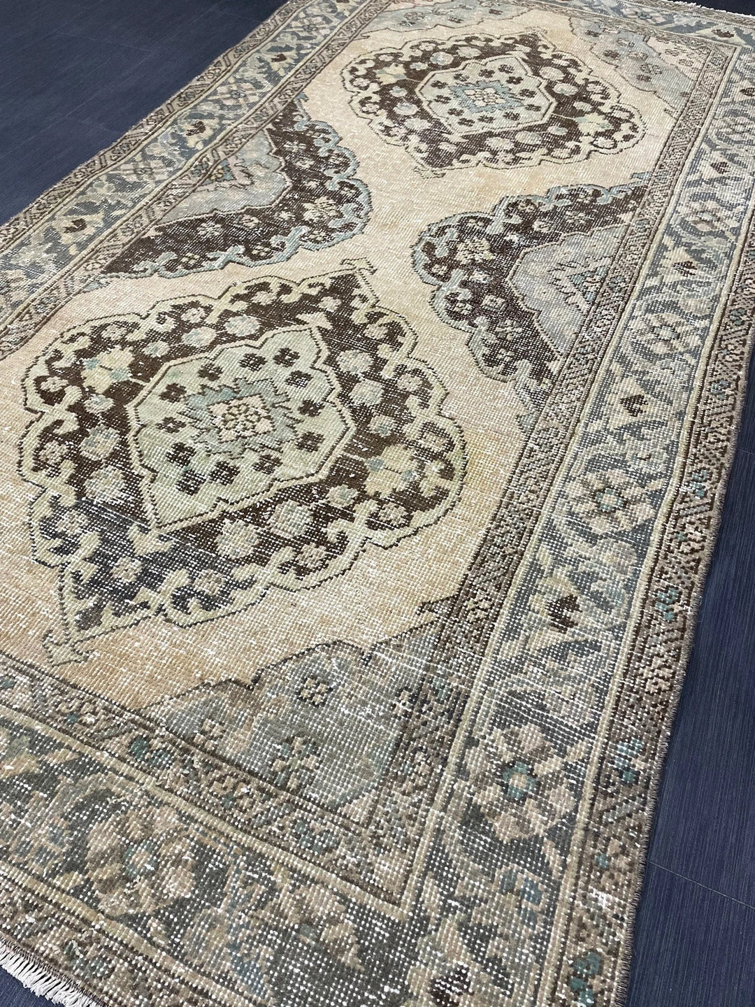 Rust Turkish Runner Rug 3' 6" x 6' 11" Hand-Knotted | No. WR45618