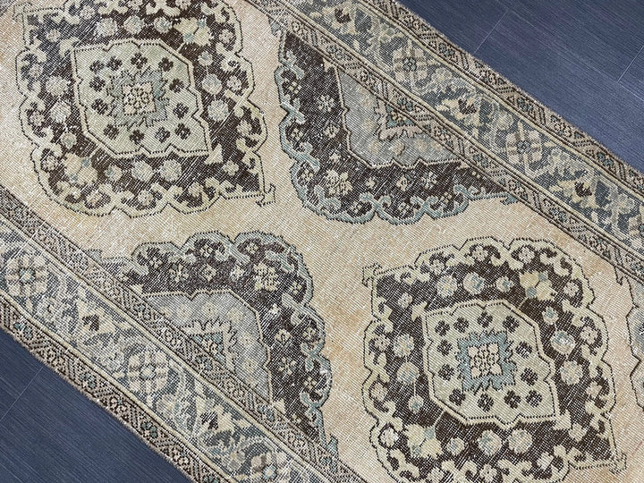 Rust Turkish Runner Rug 3' 6" x 6' 11" Hand-Knotted | No. WR45618