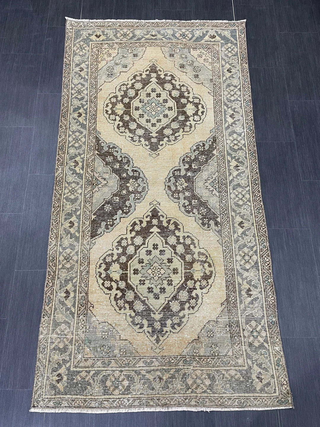 Rust Turkish Runner Rug 3' 6" x 6' 11" Hand-Knotted | No. WR45618