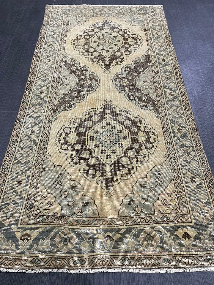 Rust Turkish Runner Rug 3' 6" x 6' 11" Hand-Knotted | No. WR45618