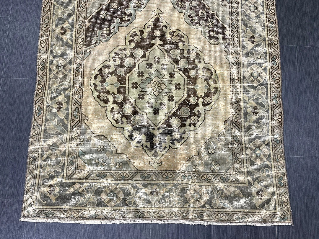 Rust Turkish Runner Rug 3' 6" x 6' 11" Hand-Knotted | No. WR45618