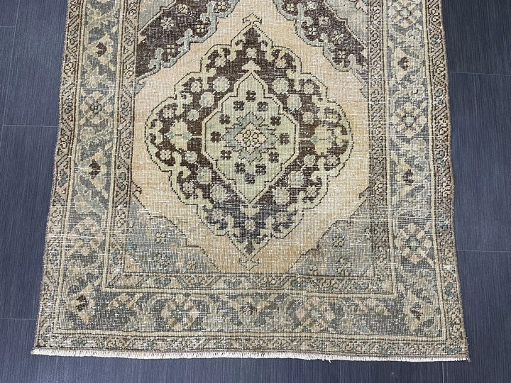 Rust Turkish Runner Rug 3' 6" x 6' 11" Hand-Knotted | No. WR45618