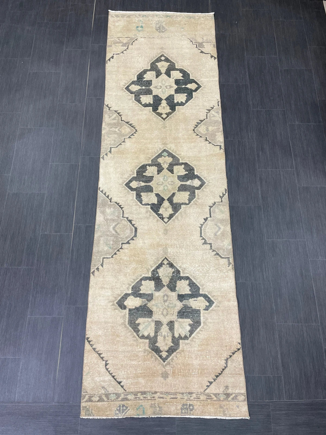 Turkish Runner Rug 2' 9" x 9' 6" Hand-Knotted | No. WR45691