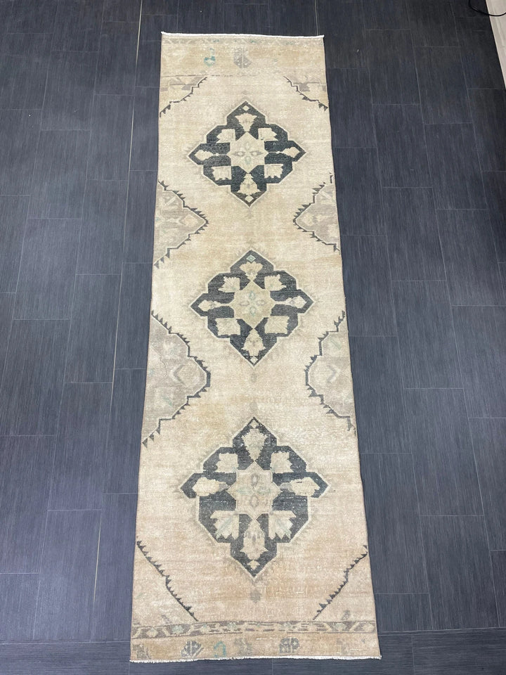 Turkish Runner Rug 2' 9" x 9' 6" Hand-Knotted | No. WR45691