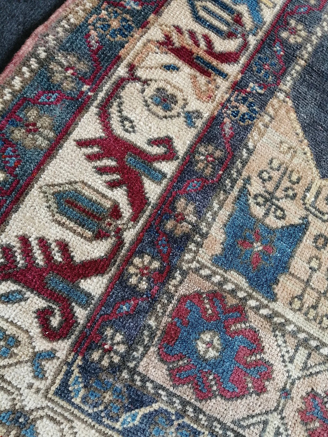 Beige Turkish Runner Rug 4' 7" x 7' Hand-Knotted | No. WR46524