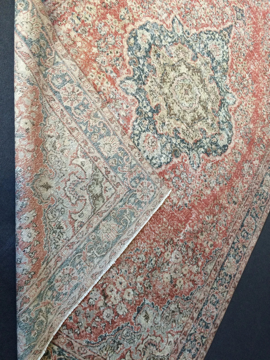 Beige Turkish Runner Rug 6' 8" x 10' Hand-Knotted | No. WR46862