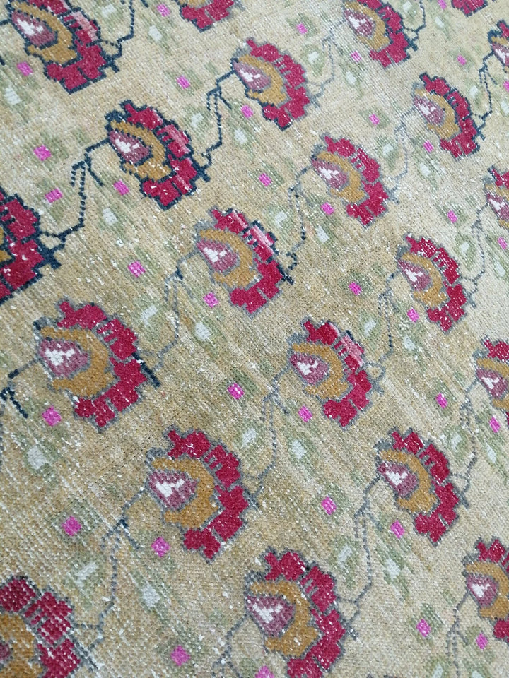 Rust Turkish Runner Rug 4' 3" x 9' 1" Hand-Knotted | No. WR46942