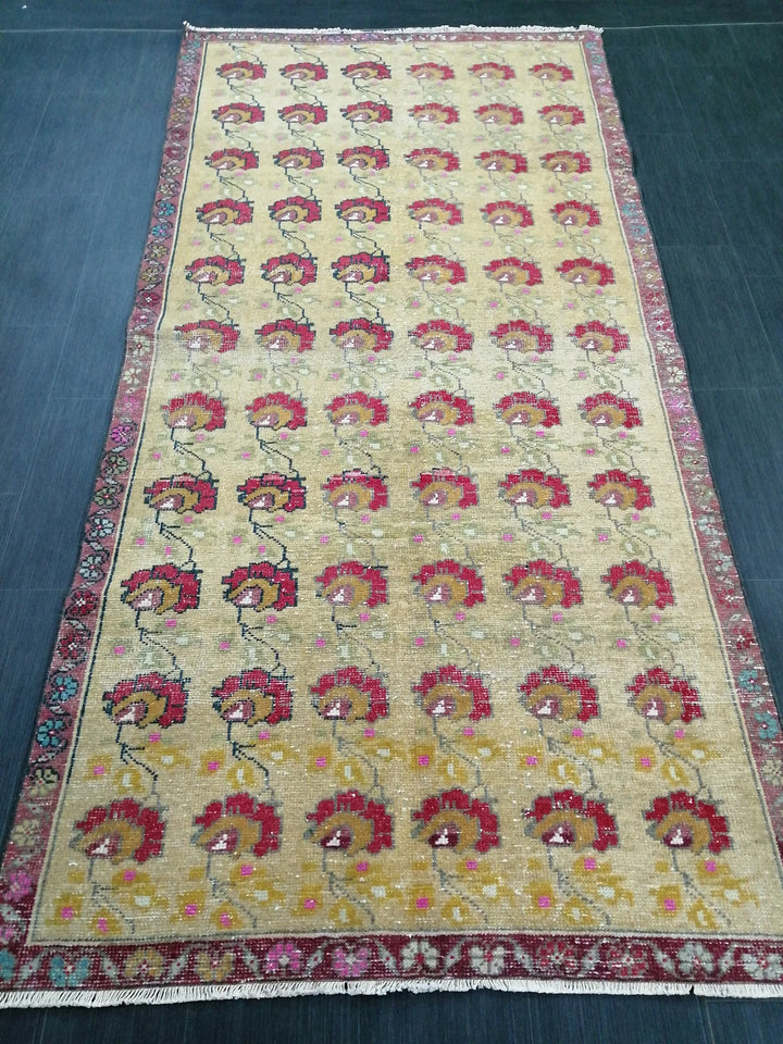 Rust Turkish Runner Rug 4' 3" x 9' 1" Hand-Knotted | No. WR46942
