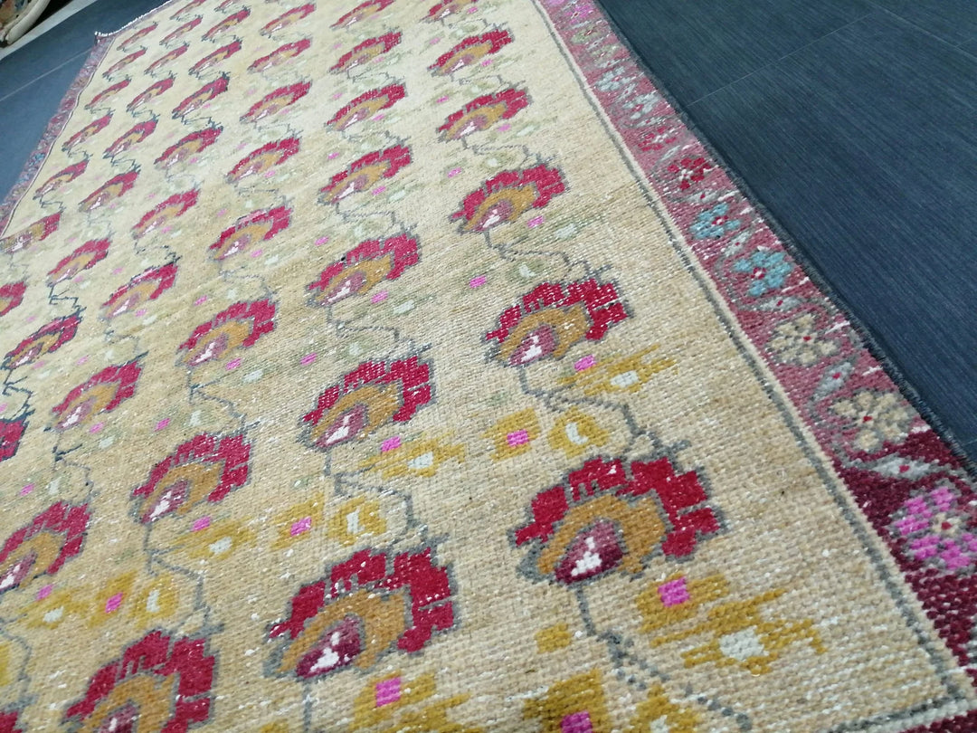Rust Turkish Runner Rug 4' 3" x 9' 1" Hand-Knotted | No. WR46942