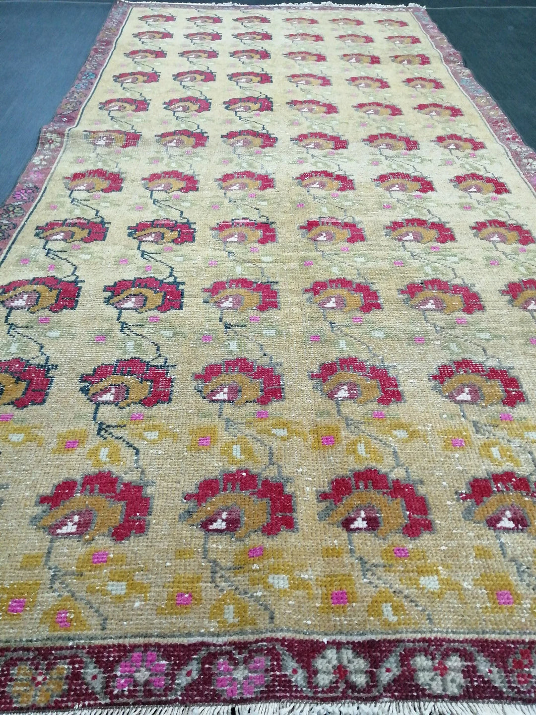Rust Turkish Runner Rug 4' 3" x 9' 1" Hand-Knotted | No. WR46942
