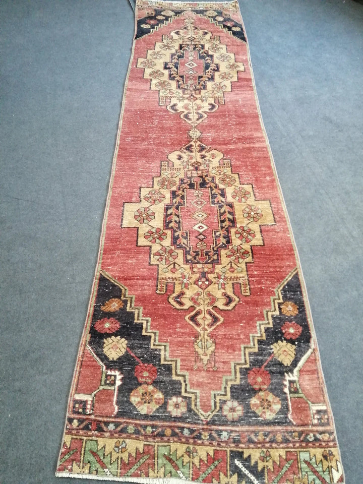 Turkish Runner Rug 2' 10" x 10' 1" Hand-Knotted | No. WR47400