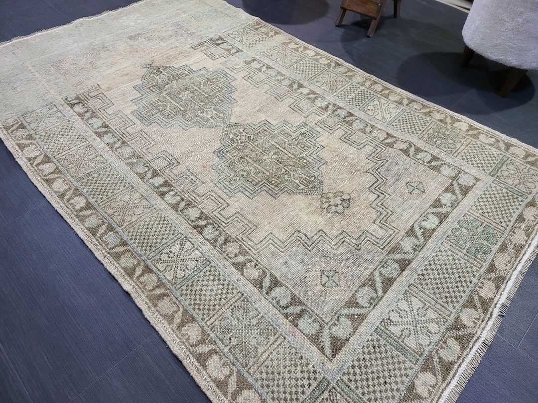 Rust Turkish Vintage Rug 3' 10" x 6' 4" Hand-Knotted | No. WR47890