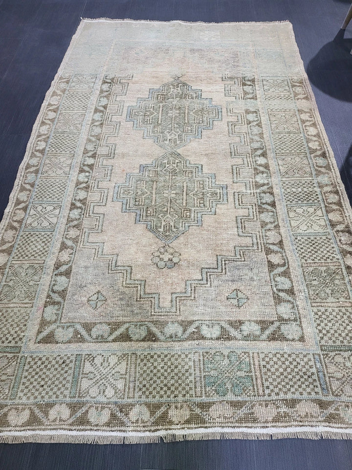 Rust Turkish Vintage Rug 3' 10" x 6' 4" Hand-Knotted | No. WR47890