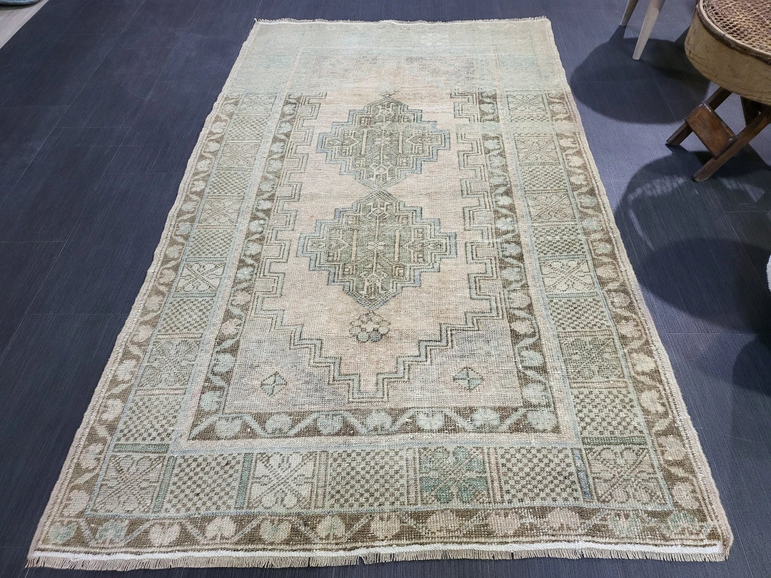 Rust Turkish Vintage Rug 3' 10" x 6' 4" Hand-Knotted | No. WR47890