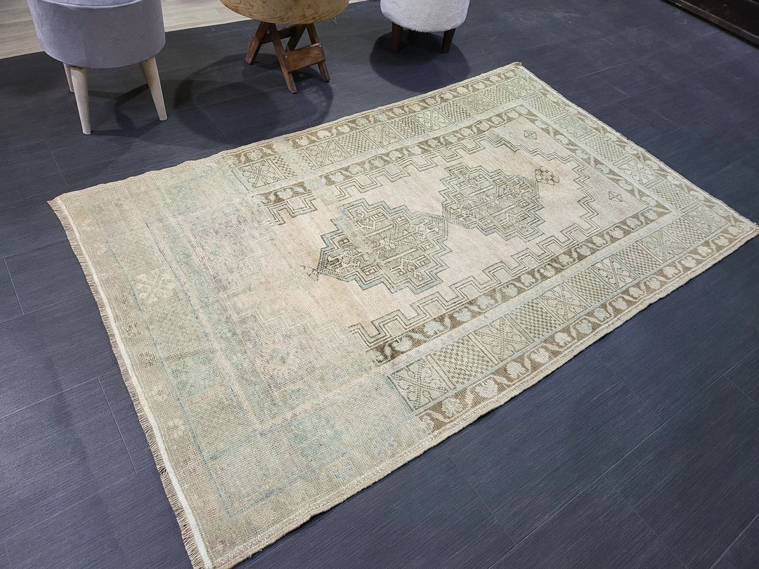 Rust Turkish Vintage Rug 3' 10" x 6' 4" Hand-Knotted | No. WR47890
