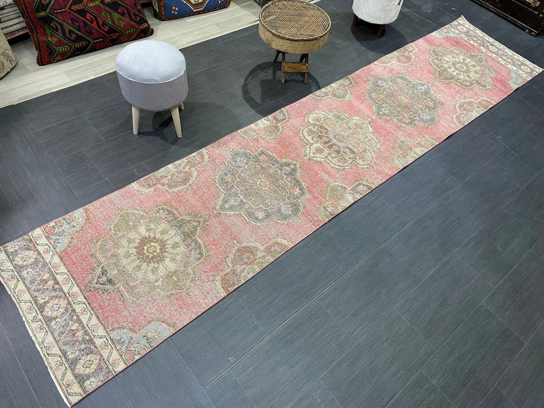 Turkish Runner Rug 2' 8" x 12' 6" Hand-Knotted | No. WR48340